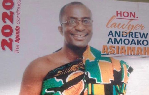 Andrew Amoako Asiama lost in the primary to Philip Ofori Asante who will now represent the governing NPP in the December 7 parliamentary election.