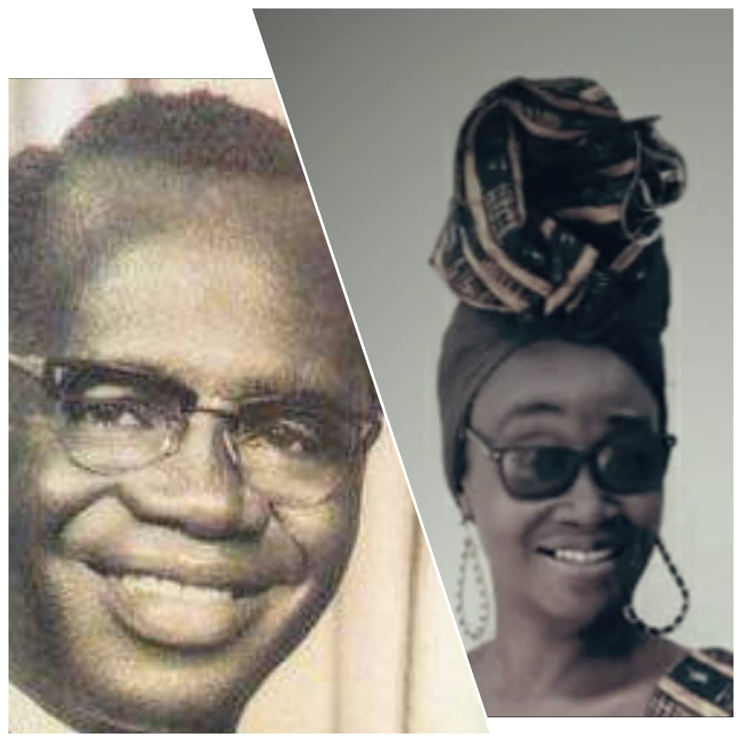 Dr. K.A Busia (right) and Nana Frema Busia