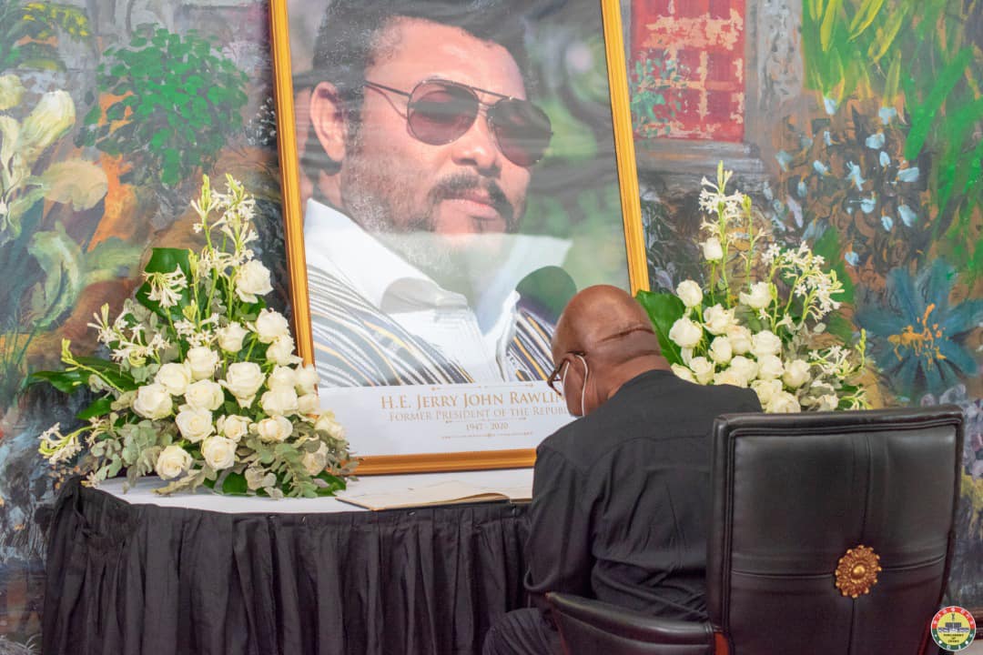 Speaker of Parliament signs Rawlings’ Book of Condolence (PHOTOS)