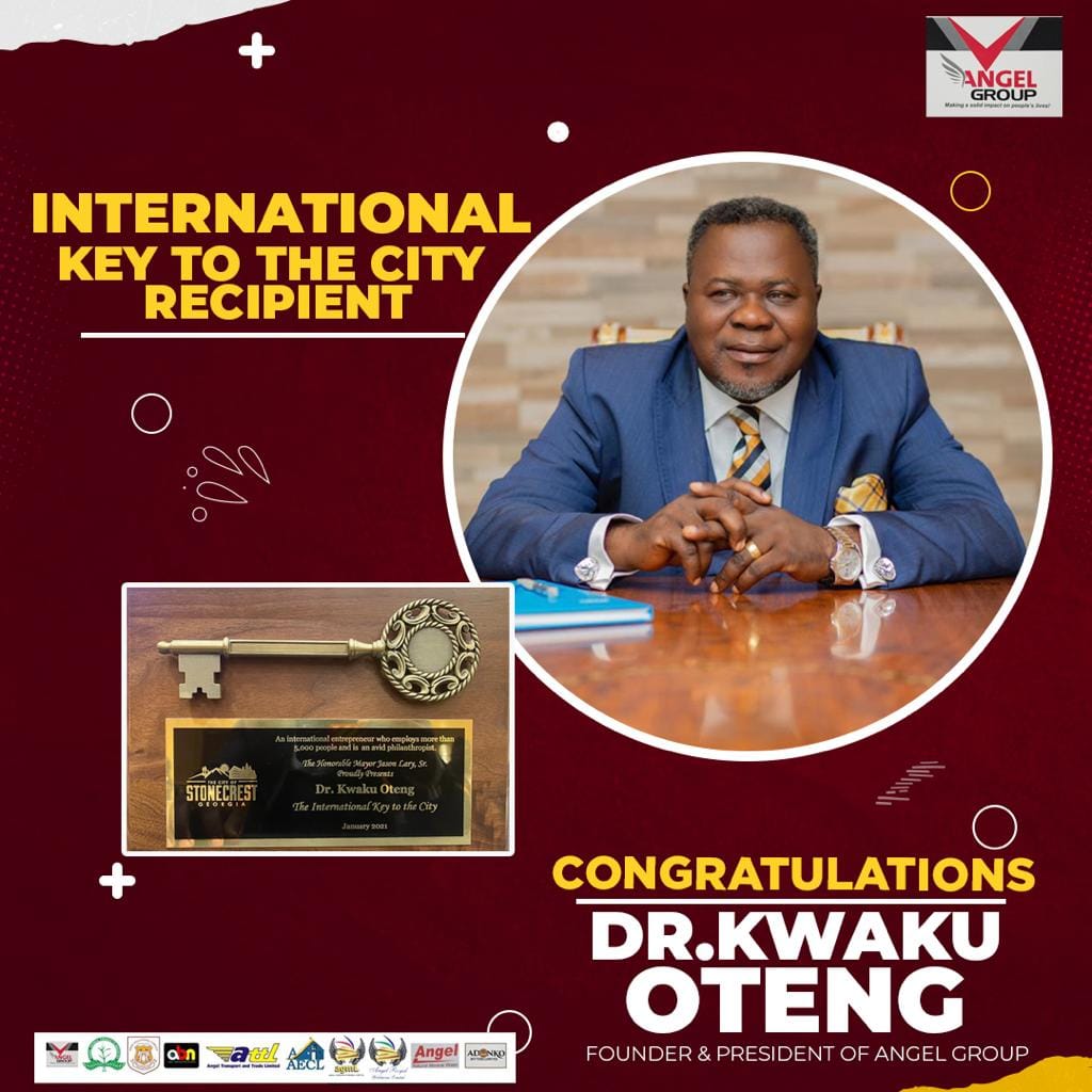 Angel Group President, Dr Kwaku Oteng gets Int’l Key to US City of Stonecrest