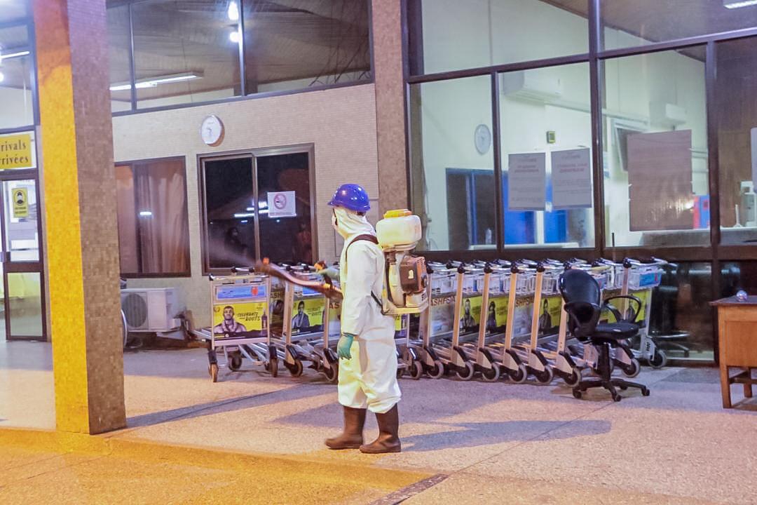 Kumasi airport disinfection
