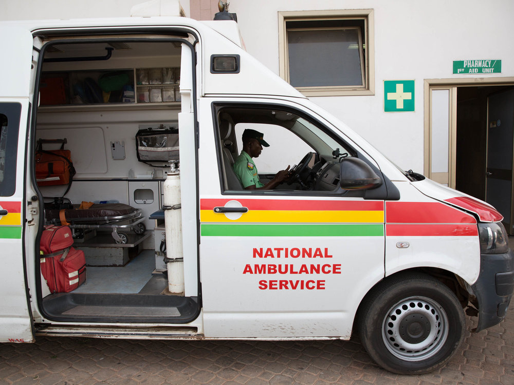 Robbers attack ambulance with woman in labour; shoot driver
