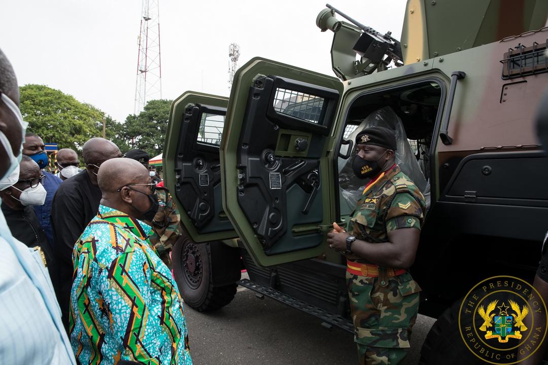 Prez Akufo-Addo presents 40 Armoured personnel carriers to Armed Forces