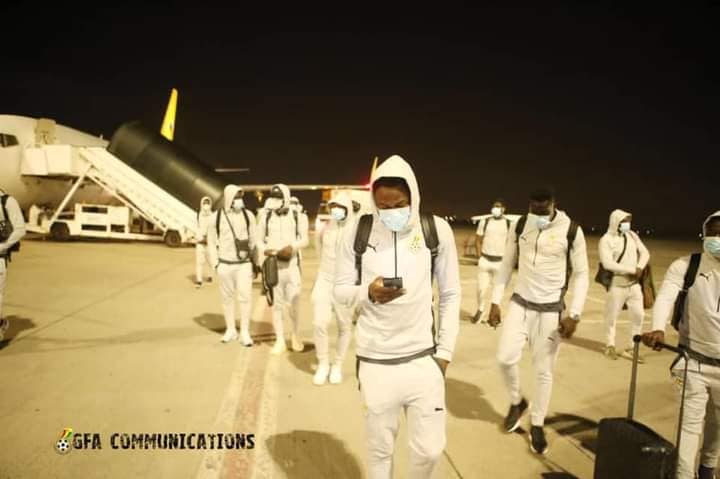 PHOTOS: Black Stars arrive in South Africa ahead of AFCON qualifier