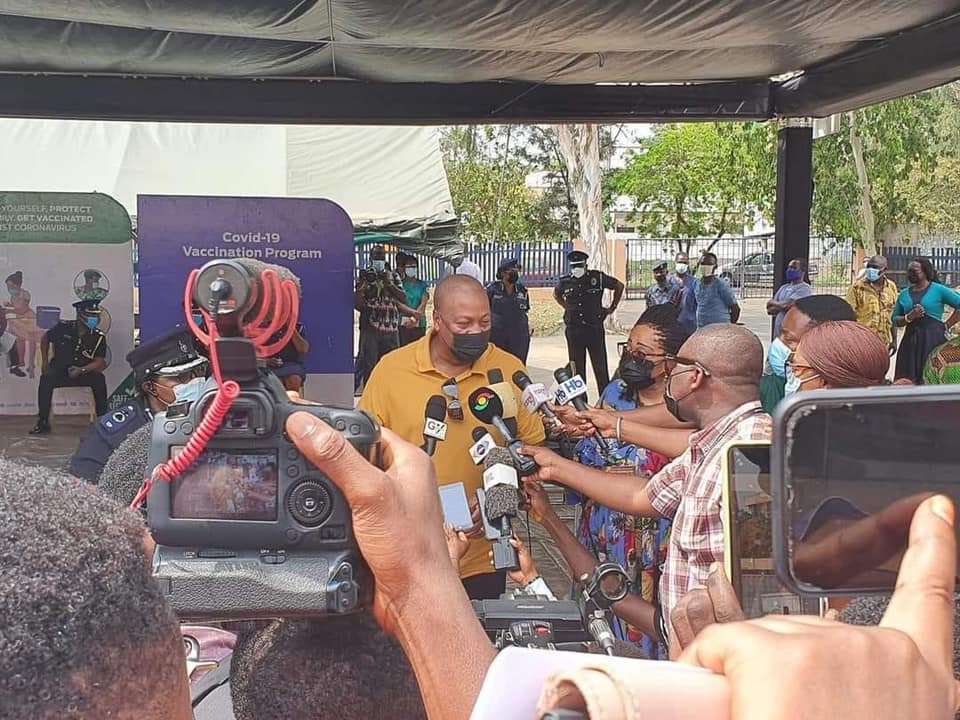 John Mahama and wife vaccinated