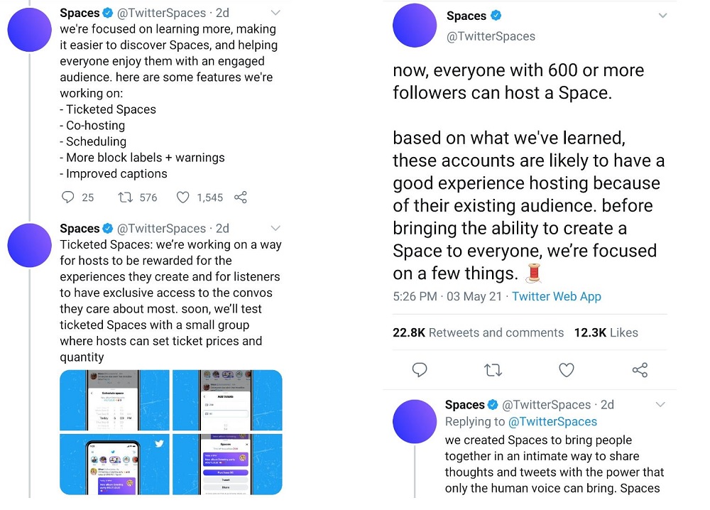 Twitter Spaces now available to anyone with 600 followers