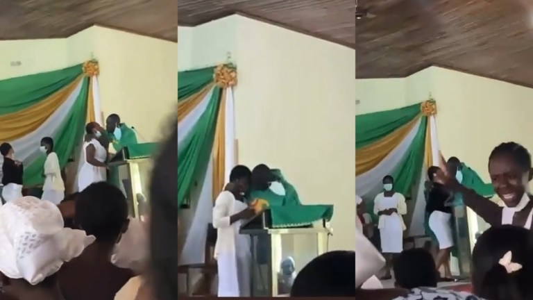 Trending Video: Rev Father kisses female students of St Monica’s College of Education