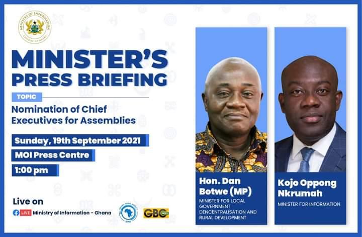 Dan Botwe list MMDCE's 