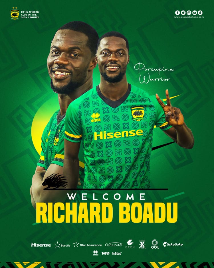 You asked, we heard, he’s here- Asante Kotoko on Richard Boadu’s signing