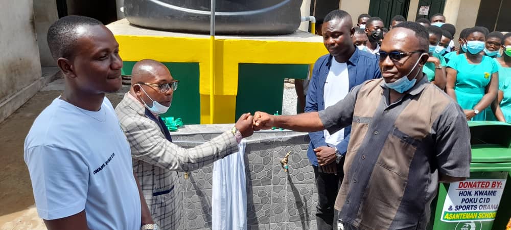 Angel FM’s Saddick Adams, Amansie South DCE solve water crisis for alma mater