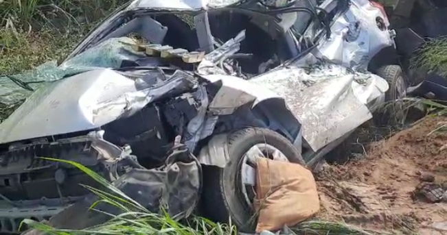 One feared dead as truck crashes Uber at Kasoa tollbooth