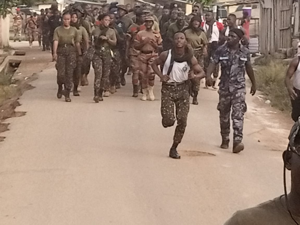 Security agencies embark on confidence-building march ahead of Xmas celebrations