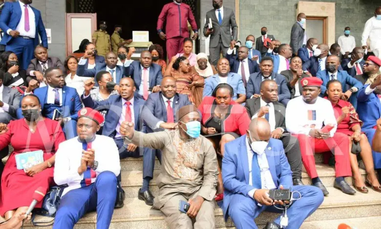 VIDEO: Ugandan MPs walk out of Parliament in protest