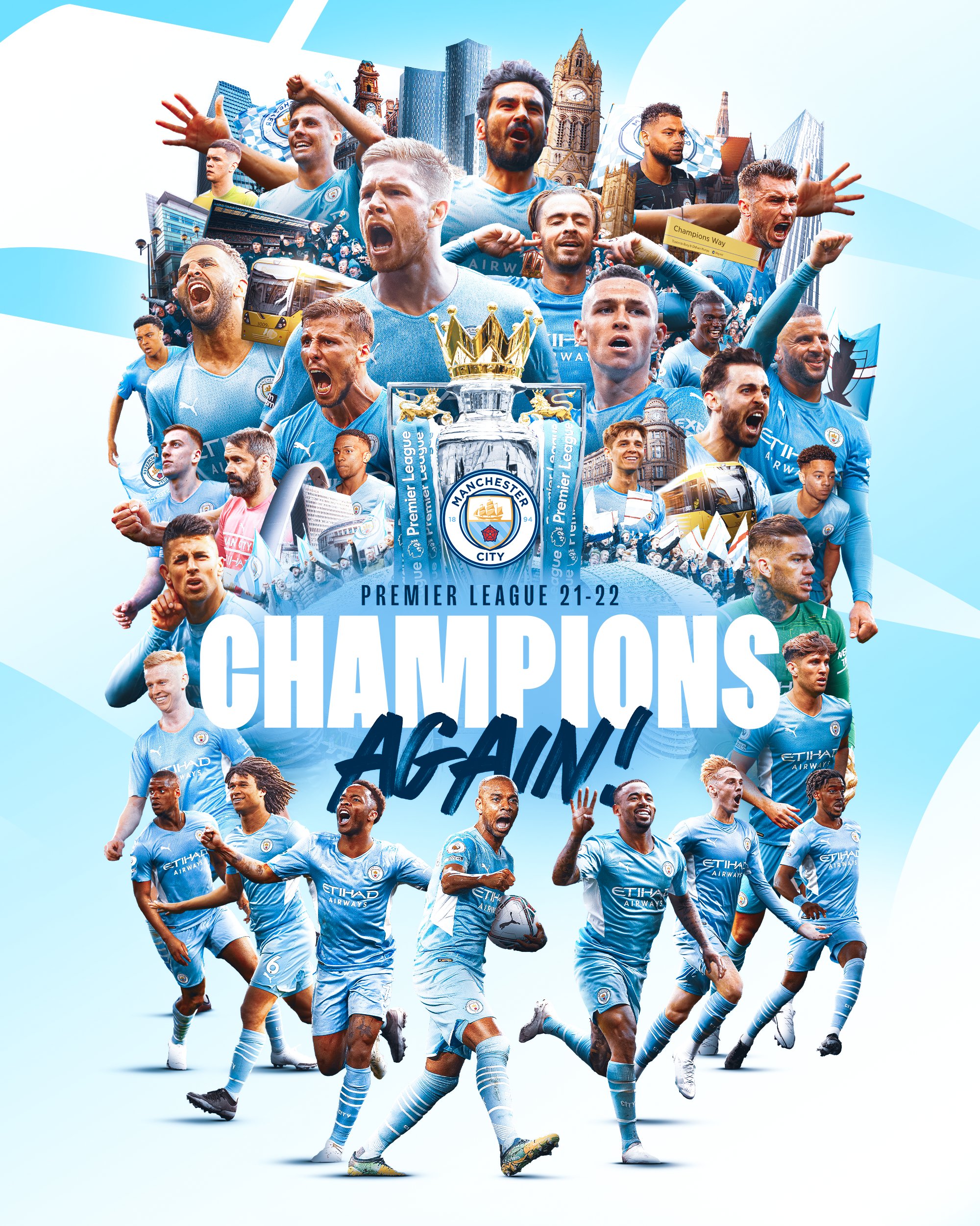 Man City win Premier League title after thrilling fightback