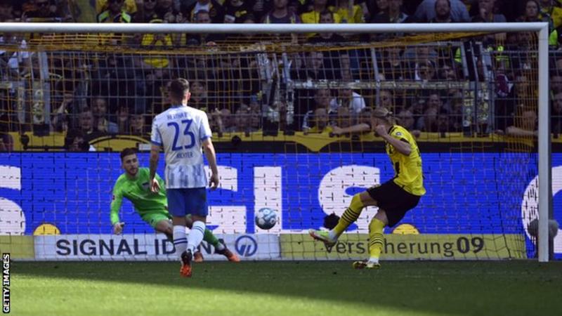 Haaland scores in emotional Dortmund farewell