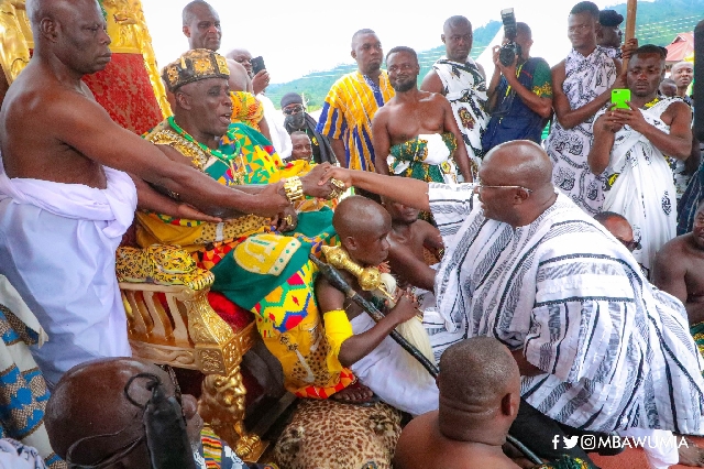 Dr Bawumia celebrates Ohum festival with Okyehene