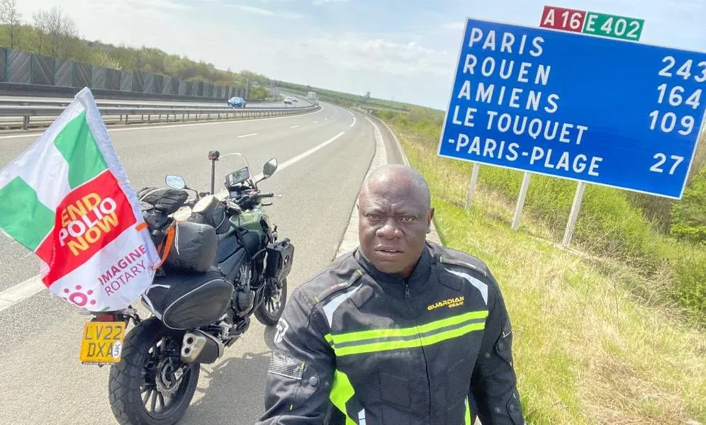 Nigerian rider complete 12,000km journey from London to Lagos