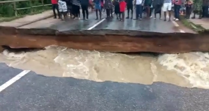 Heavy downpour destroys bridge linking Cape Coast to Kakum National Park