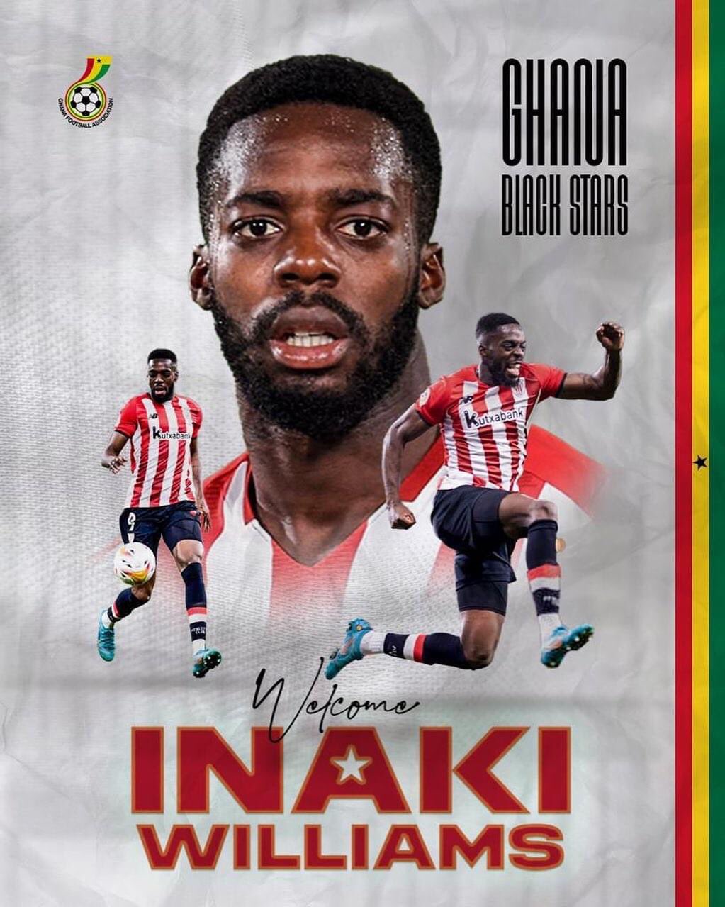 Inaki Williams makes Ghana switch