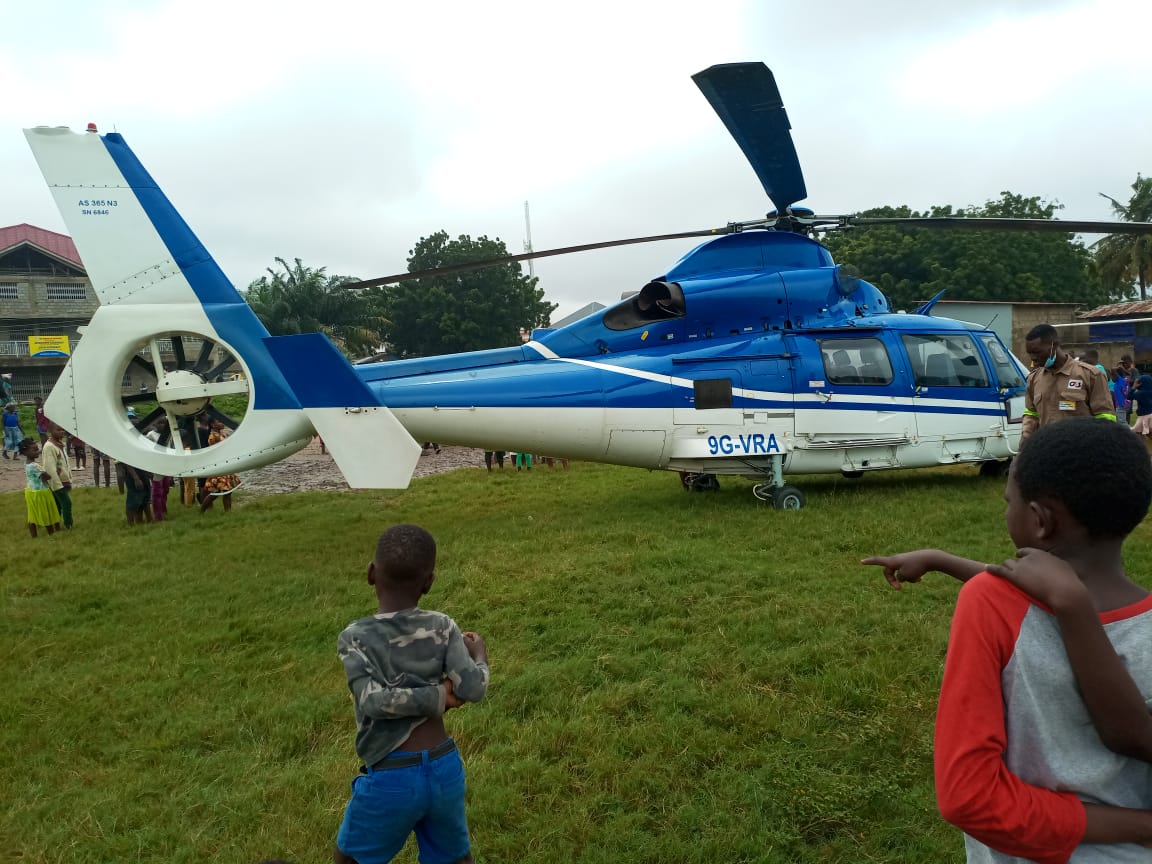 Helicopter lands forcibly at Achimota over poor visibility