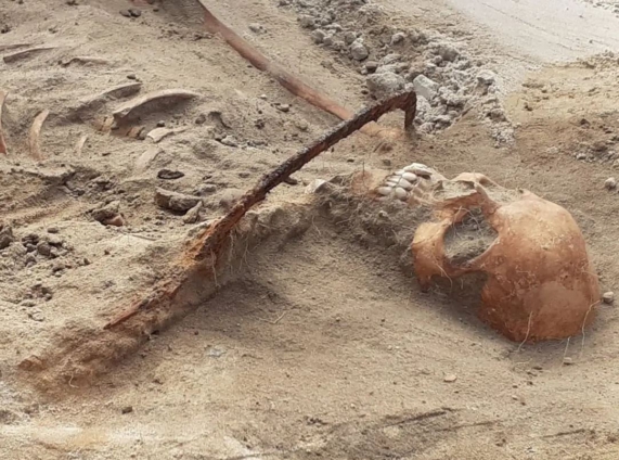 ‘Vampire’ skeleton discovered in 17th-century graveyard