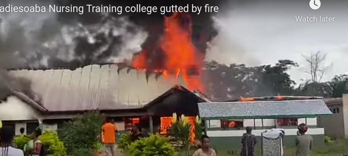 Fire razes down portions of Dadiesoaba Nursing & Midwifery Training College