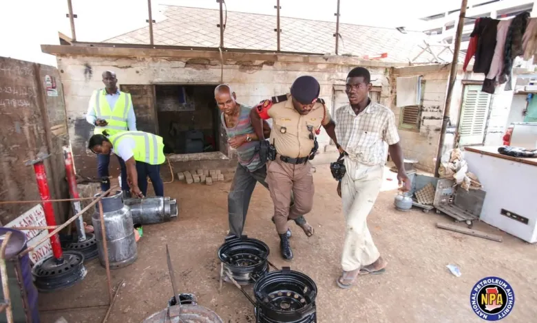 NPA, security agencies raid illegal cylinder refurbishing facility