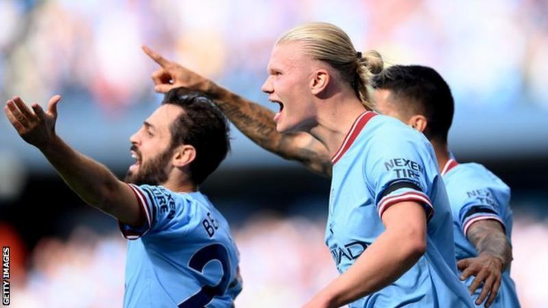 Haaland and Foden hat-tricks as Man City thump Man UTD