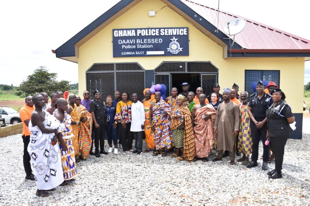 Central Regional Minister commends CIMAF distributor, Daavi Bless for building police station for Akraman community