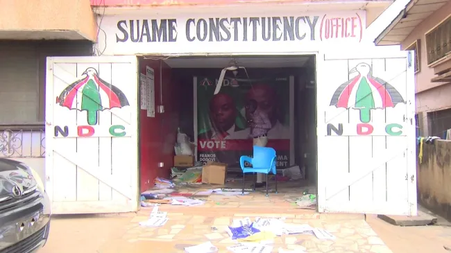 NDC office at Suame vandalised ahead of constituency election