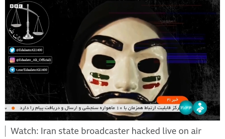 Iran State TV hacked during news broadcast