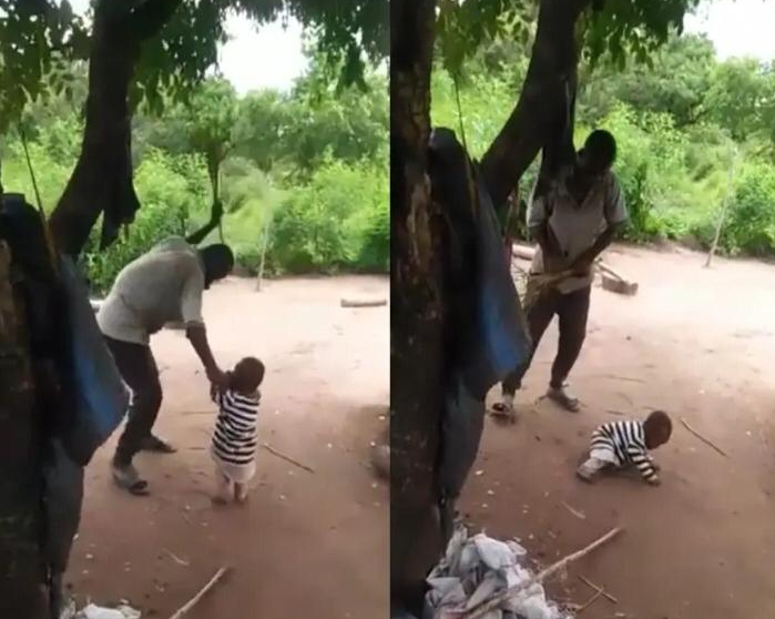 Man in viral video flogging toddler arrested at Jasikan