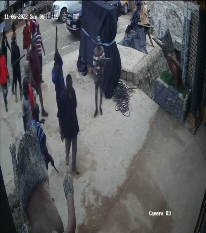 Enchi clashes: CCTV footage details how armed men besieged palace