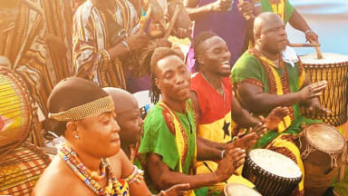 Dzen Nako Cultural Troupe performs at the 5th Edition of Ghana Culture Day