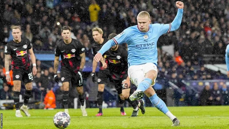 Erling Haaland scores five as Man City cruise into quarter finals