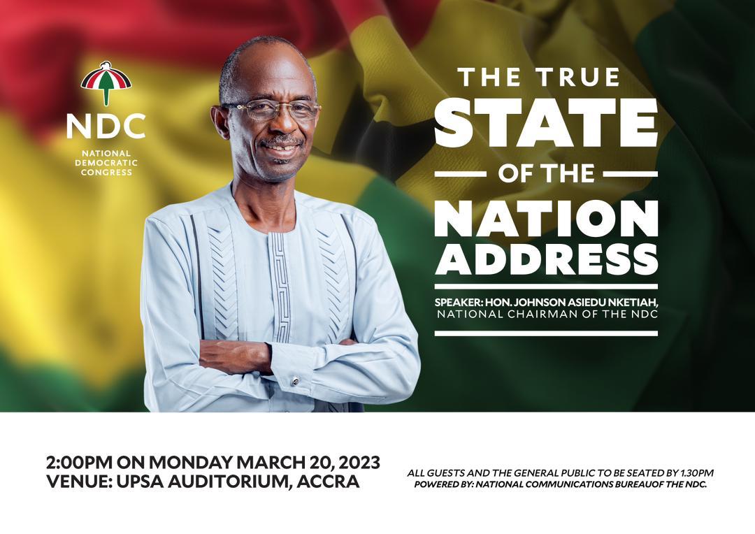NDC delivers ‘The True State of the Nations Address’ today