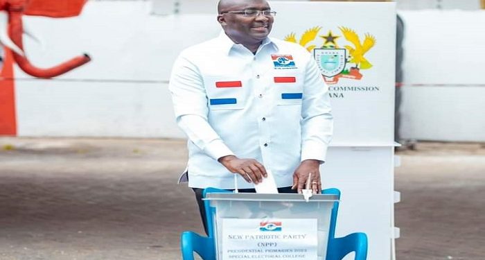 NPP Polls: Dr. Bawumia cast vote, confidence of emerging victorious