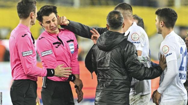 Club president arrested over referee punch