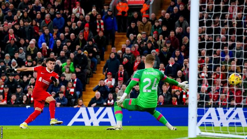 Liverpool beat Luton to move four points clear at the top