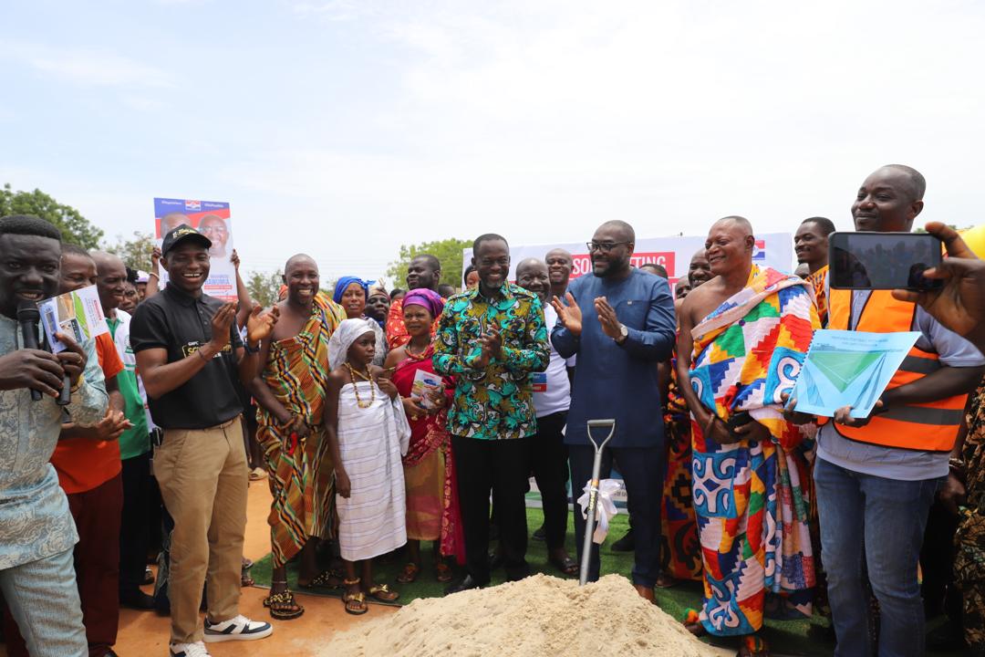 GNPC CEO, O-A Danquah and Eugene Arhin break ground for Astroturf facility in Awutu Senya West
