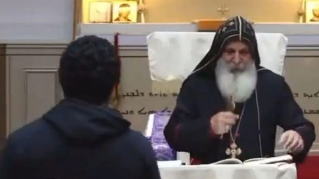 Bishop stabbed during sermon