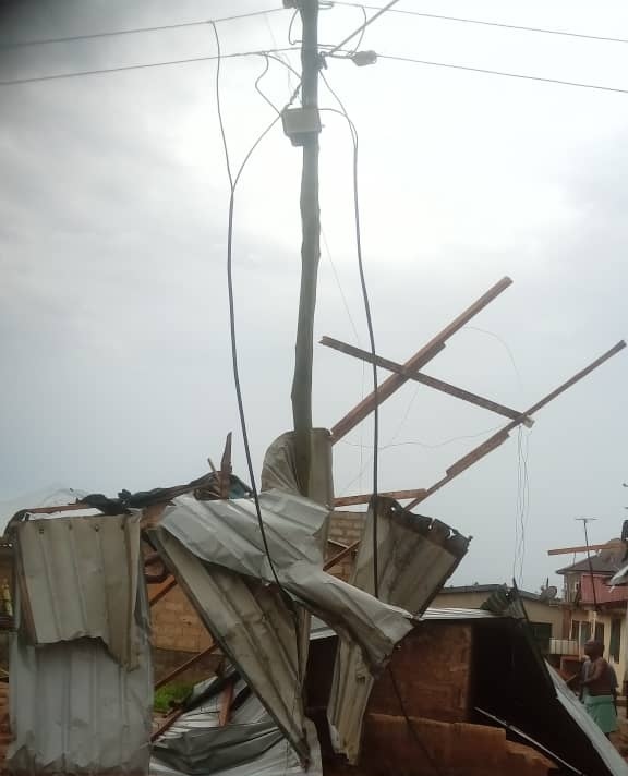 Tema ECG poles destroyed by rains