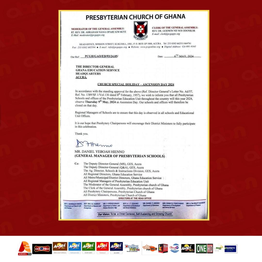 Presby Schools holiday 