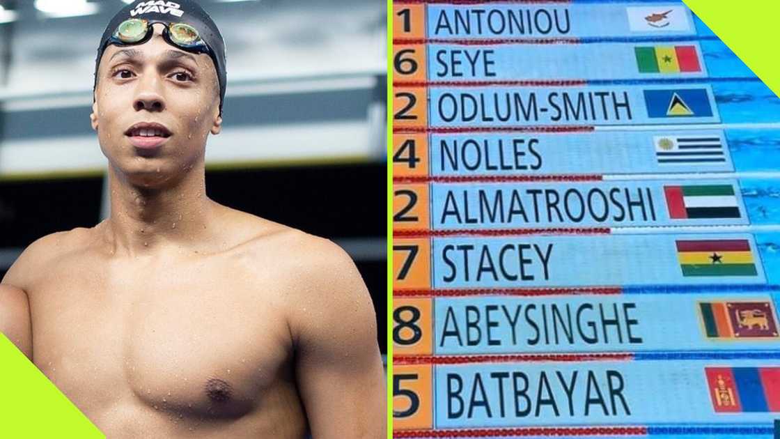 Paris 2024: Ghanaian swimmer Harry Stacey finishes seventh in heat four