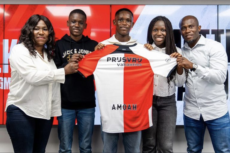 Son of ex-Black Stars player Matthew Amoah signs professional contract with Feyenoord