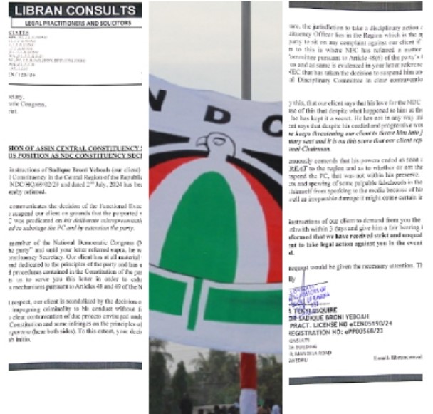 Suspended NDC Secretary gives National Executives 3-day ultimatum to reverse suspension