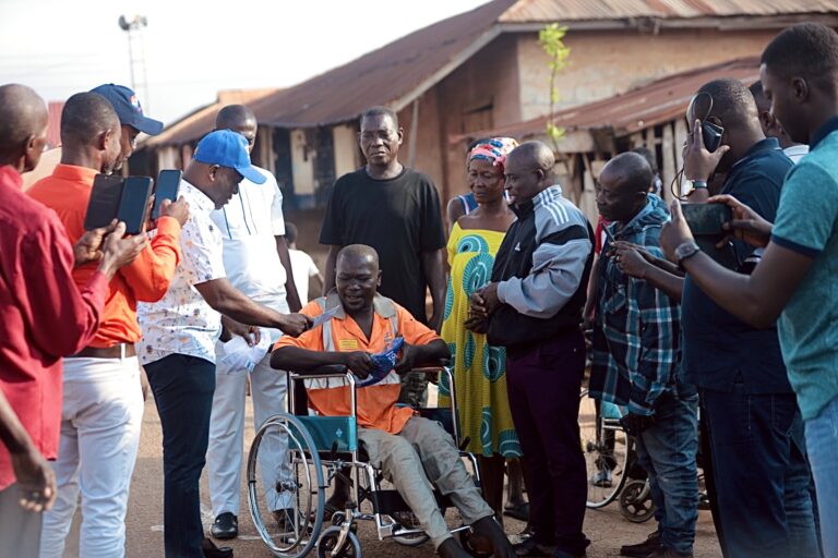 COKA donates wheelchair, cash to a physically challenged in Offinso South