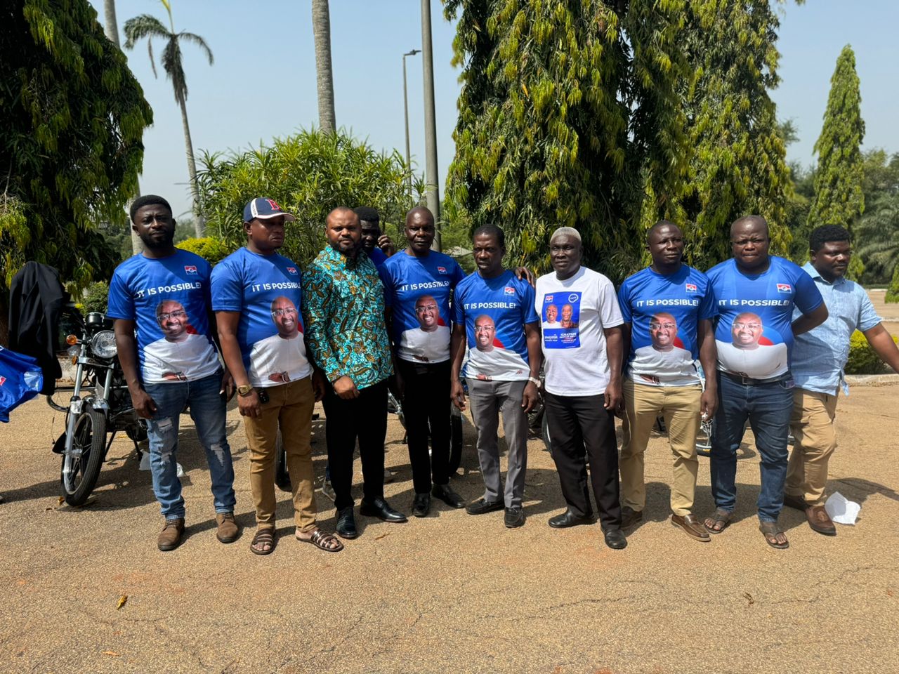 Former Bono Regional NPP Organizer donates 13 motorbikes to 12 Constituencies