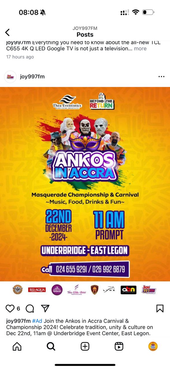 Ankos in Accra Championship to be held on Christmas