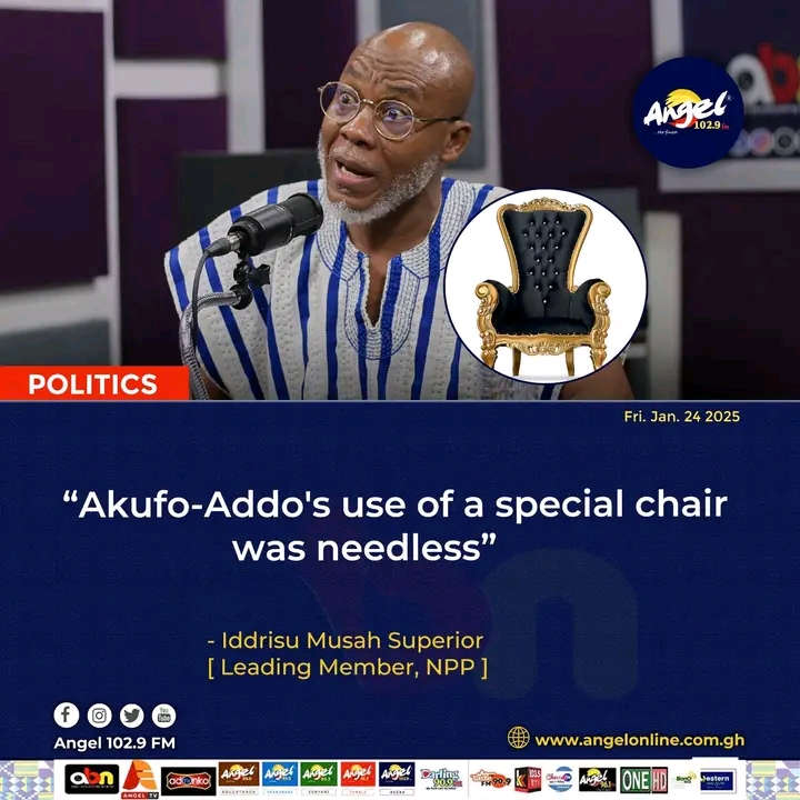 Akuffo Addo’s use of special presidential chair was needless – Iddrisu Musah